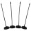 8Pcs Desk Flag Pole Holders Sturdy Black Plastic Base for Indoor Use 1