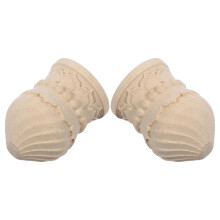 6St Ronde Ananas Postkappen Handgesneden Beige Decoratie