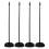 8Pcs Desk Flag Pole Holders Sturdy Black Plastic Base for Indoor Use 2