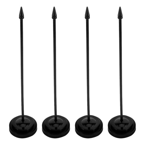 8Pcs Desk Flag Pole Holders Sturdy Black Plastic Base for Indoor Use 2