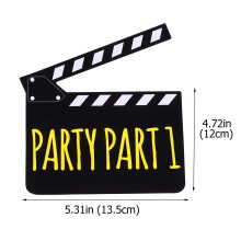 44St Handheld Photo Booth Props Set Hout Papier Bruiloft Feest Decor