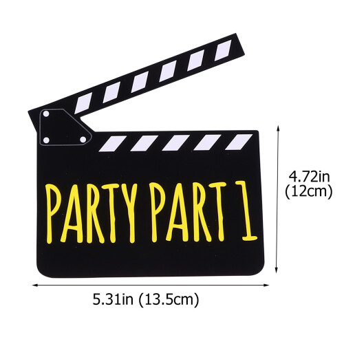 44St Handheld Photo Booth Props Set Hout Papier Bruiloft Feest Decor