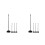 8Pcs Desk Flag Pole Holders Sturdy Black Plastic Base for Indoor Use 5