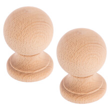 4St Onbewerkte Houten Finials Khaki - Luxe Trap- & Hekpost Toppen