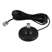 Base de Antena Inalámbrica Base de Antena de Micrófono con Imán 3 Metros Rg174 Cable Bnc Antena Macho
