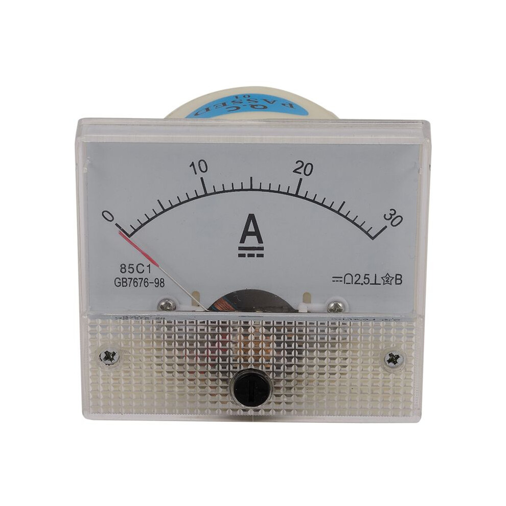 85C1-A Analog Ampere Meter Panel Meter Gauge 30A Amp Gauge Current Mechanical Ammeters 4713492620279