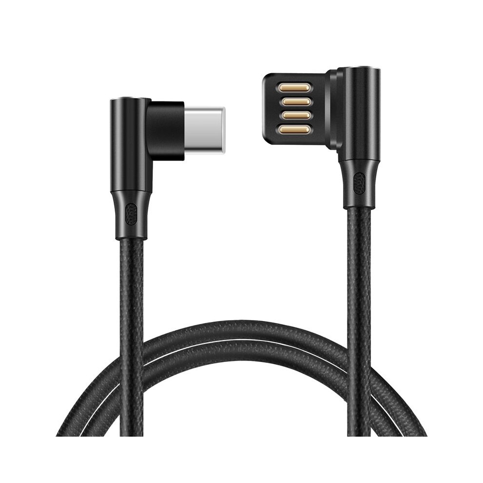 Usb-C 3.1 Type-C To Left Right Angled 90 Degree Usb 2.0 Data Cable With Sleeve For Tablet & Phone 15Cm 6033932693143