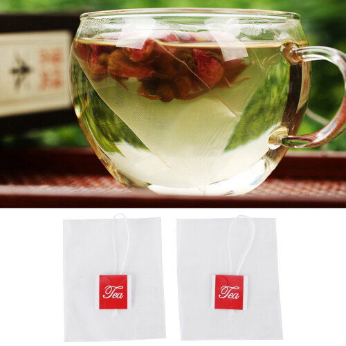 1000Pcs5.5 X 7Cm Pyramid Tea Bag Filter Nylon Tea Bag Single String Label Transparent Empty Tea Bag 2