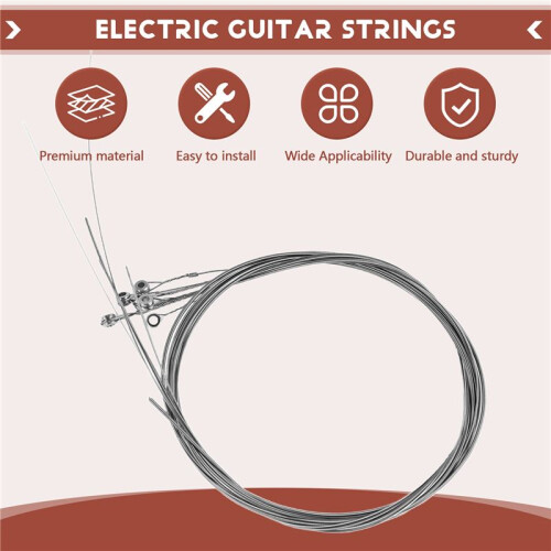6Pcs 150Xl/.009In Electric Guitar Amp Strings Set for 1