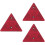 3Pièces Triangles De Plastique Rouge Visibilité Routière 5