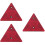 3Pièces Triangles De Plastique Rouge Visibilité Routière 6