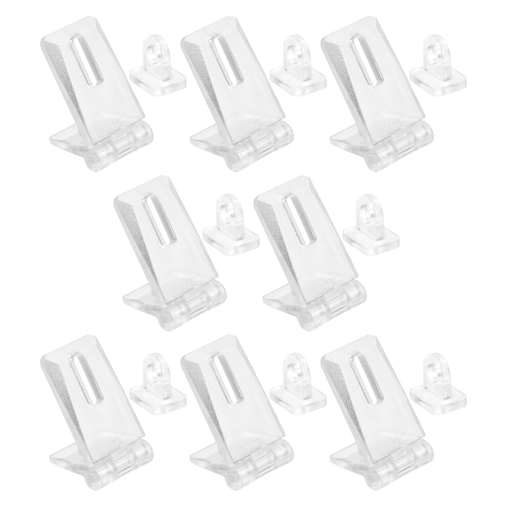24Sets Acrylic Transparent Hasp Lock Secure Snap Fastener For Boxes 3632889332261