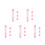 5Sets Silicone Cake Decorating Tools Set for Home Baking Pink 10