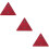 3Pièces Triangles De Plastique Rouge Visibilité Routière 8