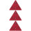 3Pièces Triangles De Plastique Rouge Visibilité Routière 7