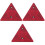 3Pièces Triangles De Plastique Rouge Visibilité Routière 3
