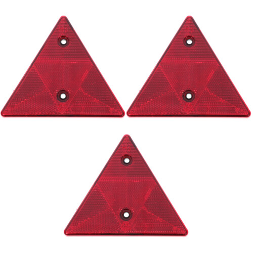 3Pièces Triangles De Plastique Rouge Visibilité Routière 2