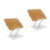 2Pièces Support De Lecture Ajustable En Aluminium, Porte-Livre Argent 6