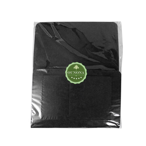 2Pcs Durable Fabric Bedside Pocket Hanging Storage Organizer in Black 2