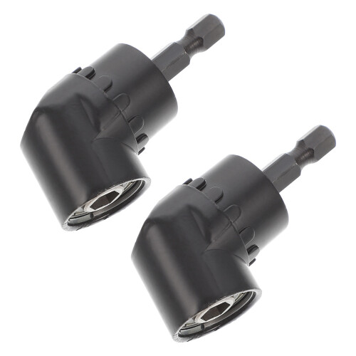 4Pièces Adaptateur Perceuse Angle Droit 105 Degrés Acier Noir Robuste