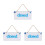 3Pièces Panneaux Suspendus Bois Ouvert Fermé Élégant Bleu 4