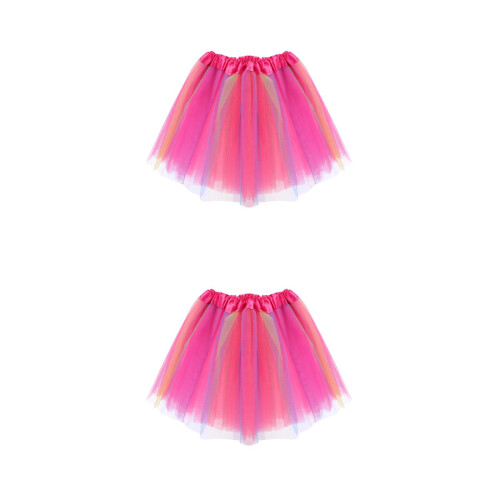 2Pièces Jupe Tutu Arc-En- Pour 2