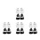 8Paires Petites Chaussures PU Pour Robe Jeux Multicolores 6