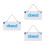 3Pièces Panneaux Suspendus Bois Ouvert Fermé Élégant Bleu 6