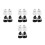 8Paires Petites Chaussures PU Pour Robe Jeux Multicolores 7