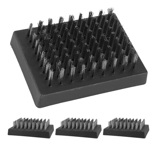 16Pièces Grille Bbq Noir Acier Nettoyage Rapide 1