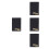 4Pcs Time Management Planner Black Faux Paper Writing Notebook 5