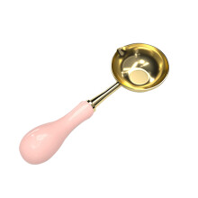 2Pièces Sceau Cire Rose Manche Bois Haute Qualité