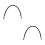 2Pièces Durite Hydraulique Noire Flexible Pour Automobile 10