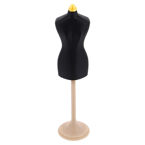 4Pièces Porte-Robe Mannequin Miniature Noir Support Stable 1
