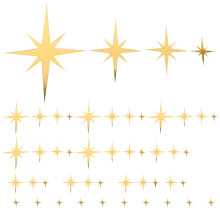 122Pcs Golden Acrylic Star Mirror Wall Decals for Kids Room Decoration