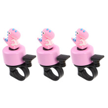 6Pcs Pink Aluminum Alloy Kids Bike Bell Cute Cartoon Sound for Bikes