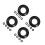 20Pcs Smooth Black PVC Drip Rings for Small Kayak Paddle Replacement 5