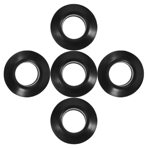 20Pcs Smooth Black PVC Drip Rings for Small Kayak Paddle Replacement 2