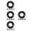 20Pcs Smooth Black PVC Drip Rings for Small Kayak Paddle Replacement 7