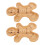 4Pcs Gingerbread Shaped Bamboo Tray Festive Snack and Cheese Board 2