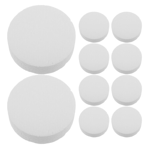 108Pcs White Polystyrene Foam Cylinders for DIY Crafts and Cake Models
