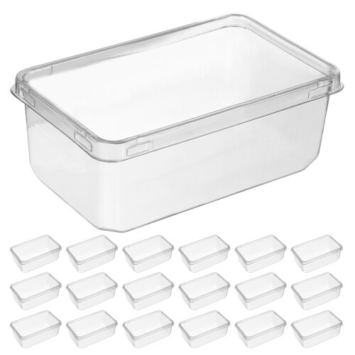 90Pcs Pet Clear Cake Boxes Bulk for Cheesecake and Swiss Roll Storage