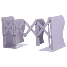 2Pcs Foldable Metal Bookends Adjustable Display Rack for Desktop Books