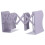 2Pcs Foldable Metal Bookends Adjustable Display Rack for Desktop Books 1