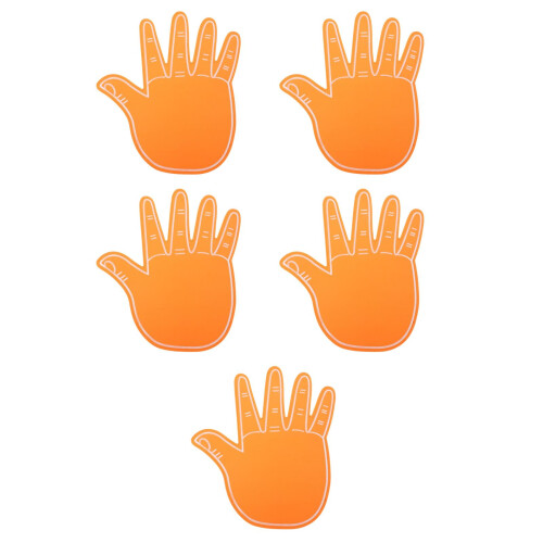 5Pcs Comfortable Eva Orange Cheerleading Gloves for Game Celebration 1