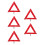 10Pcs Portable Red Car Warning Triangles Foldable Tripod Roadside Kit 5