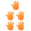 5Pcs Comfortable Eva Orange Cheerleading Gloves for Game Celebration 6