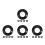 20Pcs Smooth Black PVC Drip Rings for Small Kayak Paddle Replacement 10