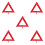 10Pcs Portable Red Car Warning Triangles Foldable Tripod Roadside Kit 4