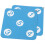 6Pcs Noise-Reducing Sky-Blue Rubber Bow Target Dual-Sided for Wall Use 3